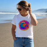 Rock Your World Retro Heatwave Crystal Sunset Crashing Wave Tee - Unisex Heavy Duty T-Shirt