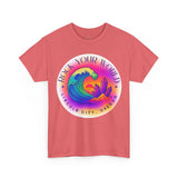 Rock Your World Retro Heatwave Crystal Sunset Crashing Wave Tee - Unisex Heavy Duty T-Shirt