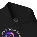 Rock Your World Moonlight Wave Crystal Hoodie – Unisex Heavy Duty Pullover Hooded Sweatshirt