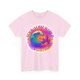 Rock Your World Retro Heatwave Crystal Sunset Crashing Wave Tee - Unisex Heavy Duty T-Shirt