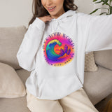 Rock Your World Retro Heatwave Crystal Sunset Crashing Wave Hoodie – Unisex Heavy Duty Pullover Hooded Sweatshirt