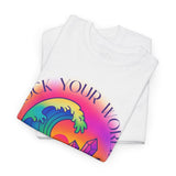 Rock Your World Retro Heatwave Crystal Sunset Crashing Wave Tee - Unisex Heavy Duty T-Shirt
