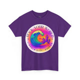 Rock Your World Retro Heatwave Crystal Sunset Crashing Wave Tee - Unisex Heavy Duty T-Shirt