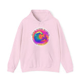 Rock Your World Retro Heatwave Crystal Sunset Crashing Wave Hoodie – Unisex Heavy Duty Pullover Hooded Sweatshirt
