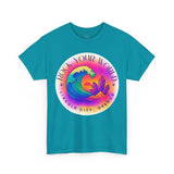 Rock Your World Retro Heatwave Crystal Sunset Crashing Wave Tee - Unisex Heavy Duty T-Shirt