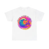 Rock Your World Retro Heatwave Crystal Sunset Crashing Wave Tee - Unisex Heavy Duty T-Shirt