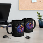 Rock Your World Moonlight Wave Crystal Mug – Black Ceramic 11oz or 15oz