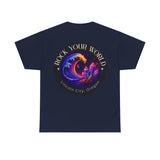 Rock Your World Moonlight Wave Crystal Tee – Heavy Duty Unisex BACK Print + Front Logo