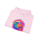 Rock Your World Retro Heatwave Crystal Sunset Crashing Wave Hoodie – Unisex Heavy Duty Pullover Hooded Sweatshirt
