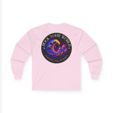 Rock Your World Moonlight Wave Crystal Long Sleeve – Unisex Heavy Cotton BACK Print + Front Logo - 2026 Design