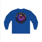 Rock Your World Moonlight Wave Crystal Long Sleeve Shirt – Unisex Heavy Cotton BACK Print + Front Logo