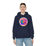 Rock Your World Retro Heatwave Crystal Sunset Crashing Wave Hoodie – Unisex Heavy Duty Pullover Hooded Sweatshirt