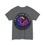 Rock Your World Moonlight Wave Crystal Tee – Heavy Duty Unisex BACK Print + Front Logo