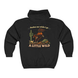 Refuse Domestication Wild Horse Zip Hoodie - Vintage Style Nature Graphic Hooded Sweatshirt