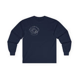 Rock Your World Moonlight Wave Crystal Long Sleeve Shirt – Unisex Heavy Cotton BACK Print + Front Logo