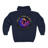 Rock Your World Moonlight Wave Crystal Zip Hoodie – Unisex Heavy Blend Full-Zip Sweatshirt
