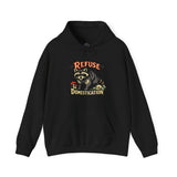 Refuse Domestication Raccoon Hoodie - Vintage Style Nature Graphic Sweatshirt