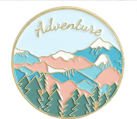 Adventure Mountains Enamel Pin