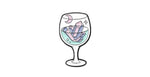 Crystal Wine Glass Enamel Pin