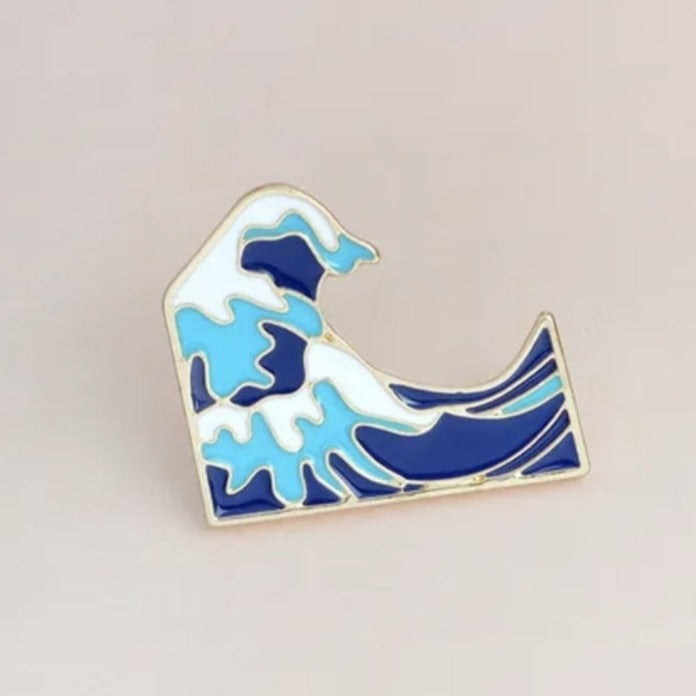 Great Wave Enamel Pin – Rock Your World