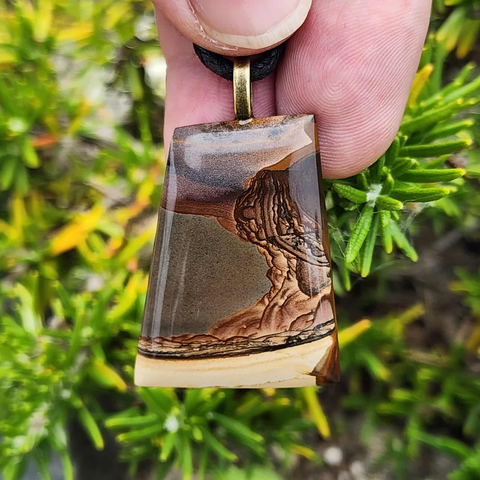 Biggs Jasper Pendant – Rare Blue & Purple Oregon Picture Stone