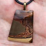 Biggs Jasper Pendant – Rare Blue & Purple Oregon Picture Stone