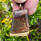 Biggs Jasper Pendant – Rare Blue & Purple Oregon Picture Stone