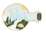 Mountains in a Bottle Enamel Pin