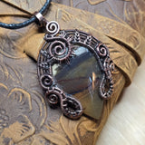 Copper Wire Wrap with Oregon Jellybean Jasper by Laura Joki of Rock Your World 