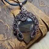 Copper Wire Wrap with Oregon Jellybean Jasper by Laura Joki of Rock Your World 