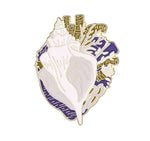 Seashell Heart Enamel Pin