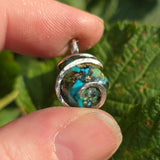 Turquoise Pendant 7.5ct Earthy Matrix - Sterling Silver