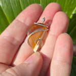 Carnelian Agate Pendant – Tension Wrapped in Sterling Silver