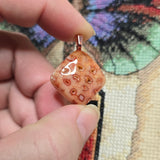 Carnelian Fossil Coral Pendant with Quartz Druzy – Ancient Geode Necklace