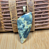 Yellow Opal Pendant - Druzy Geode Marcasite Brass Tone Bail