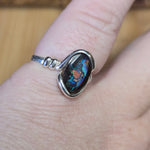 Koroit Yowah Nut Boulder Opal Ring Size 8.5 – Sterling Silver