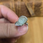 Aquamarine Sterling Silver Ring Size 7.5 – Raw Natural Crystal