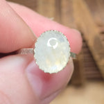 Bright Blue Glow Moonstone Ring sz 7.75 – Sterling Silver