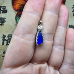 Electric Blue Boulder Opal Pendant in Sterling Silver