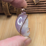 Violet Geode Pendant – Quartz Crystal Bloom in 14kt Rose Gold Fill