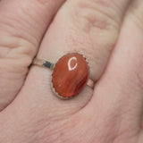 Carnelian Agate Ring sz 11 – Rare Red Agate from Southwest Washington