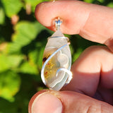 Red-Green Moss Agate Pendant - Sterling Forged Embrace