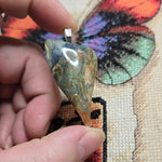 Gary Green Jasper Pendant – Sinter Mat from McDermitt Caldera