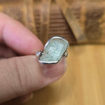 Aquamarine Sterling Silver Ring Size 7.5 – Raw Natural Crystal
