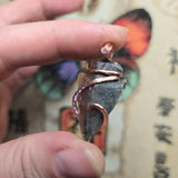 Dendritic Agate Arrowhead Pendant – Copper Wrapped
