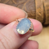 5ct Rose Cut Lavender Moon Quartz Ring sz 7.5 – Sterling Silver
