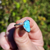 Natural Turquoise Ring Size 10.5 – Arizona Stone in Sterling Silver
