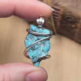 Turquoise Pendant – Sterling Silver with Rare Nugget - Rock Your World 