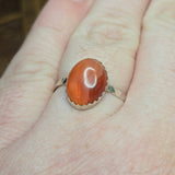 Carnelian Agate Ring sz 11 – Rare Red Agate from Southwest Washington