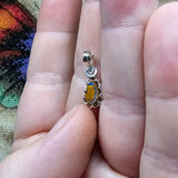 Tiny Drop Boulder Opal Pendant in Sterling Silver